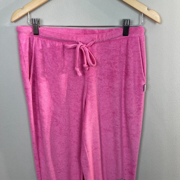 Juicy Couture Sleepwear Jogger Pants‎ Large Pink Studded Drawstring Lounge - Picture 3 of 9